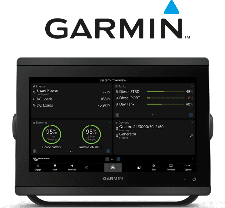 GX-integration i marina MFD-skärmar - Garmin