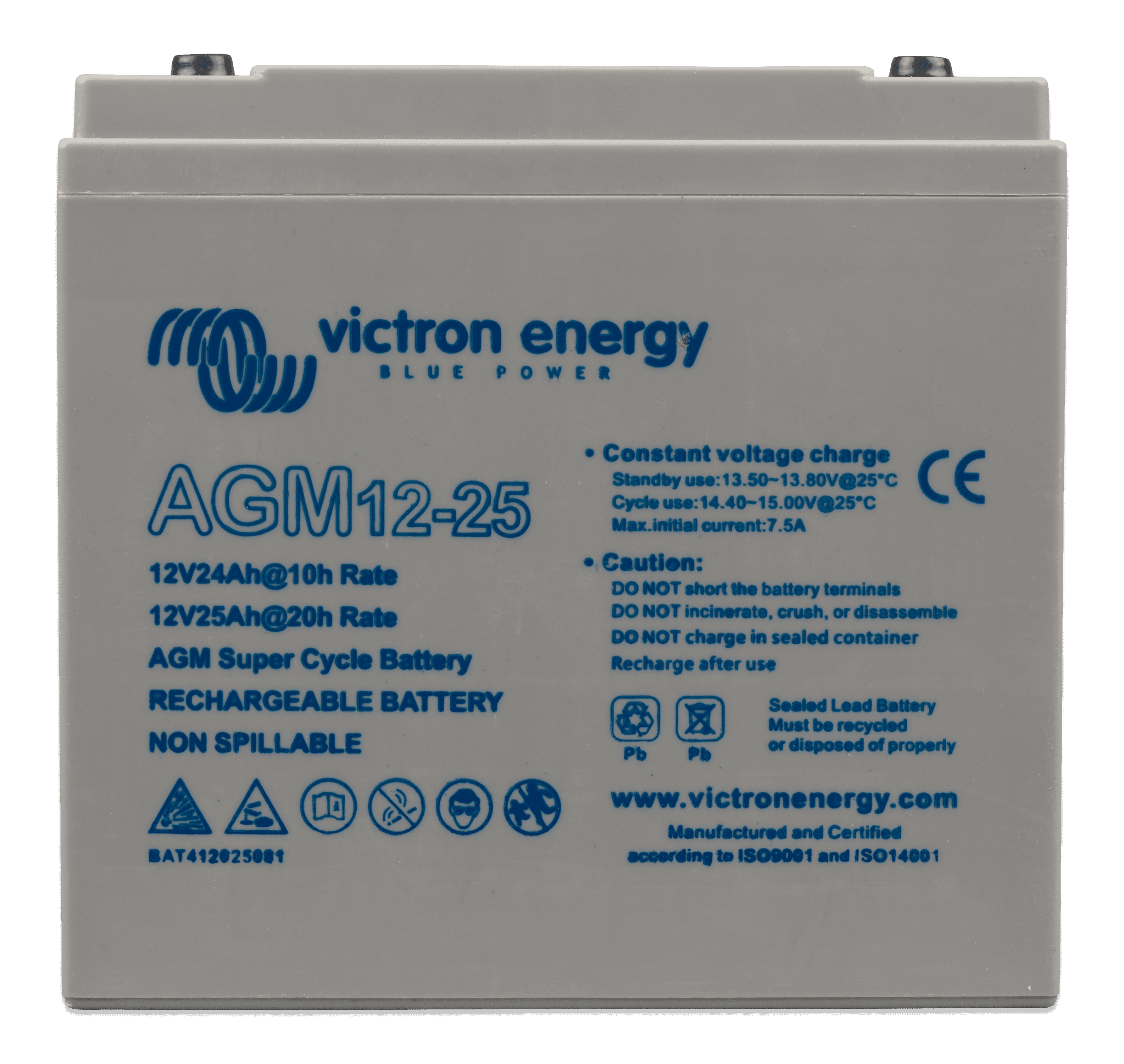 BAT412025081_12v-25Ah AGM Super (front)  thumbnail