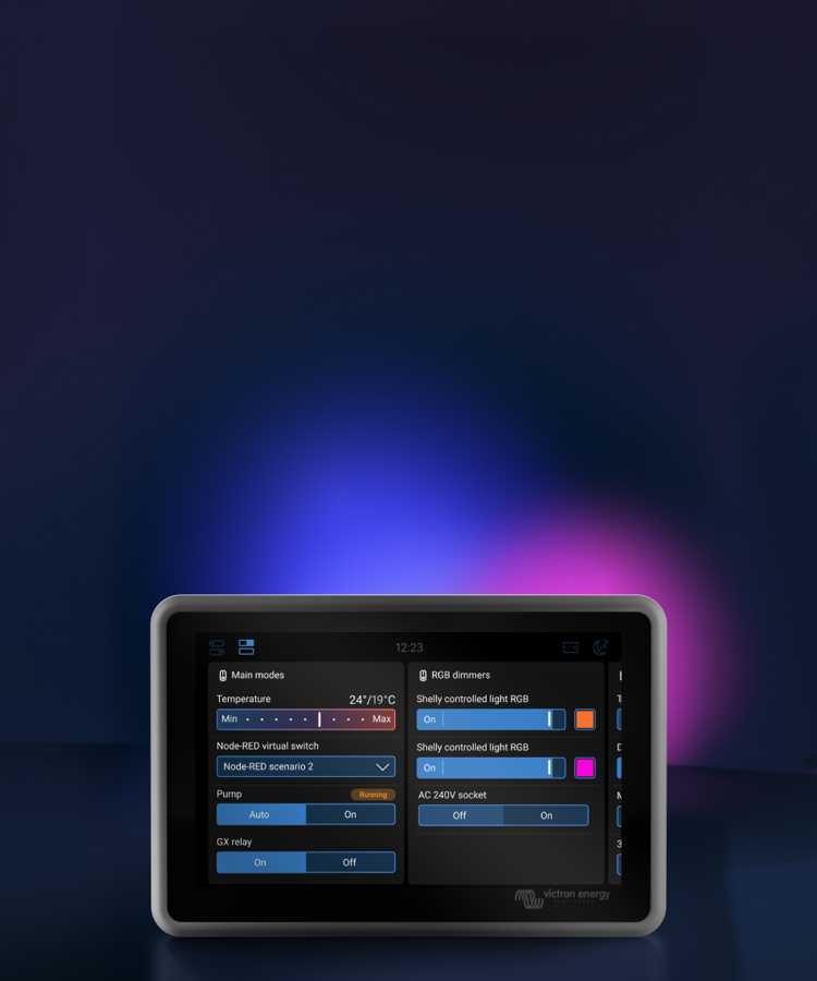 Venus OS  Kopplingspanel